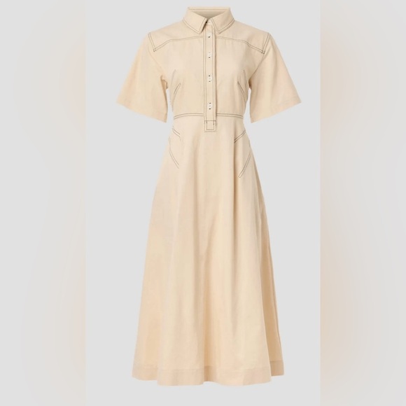 Rosetta Getty Dresses & Skirts - Rosetta Getty Beige Button-Front Midi Dress. Size 8 and Size 12